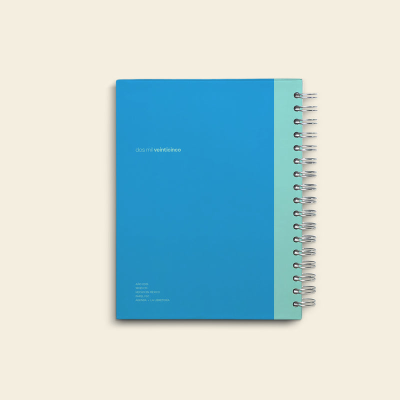 Agenda 2025 Azul Aqua Hard Cover