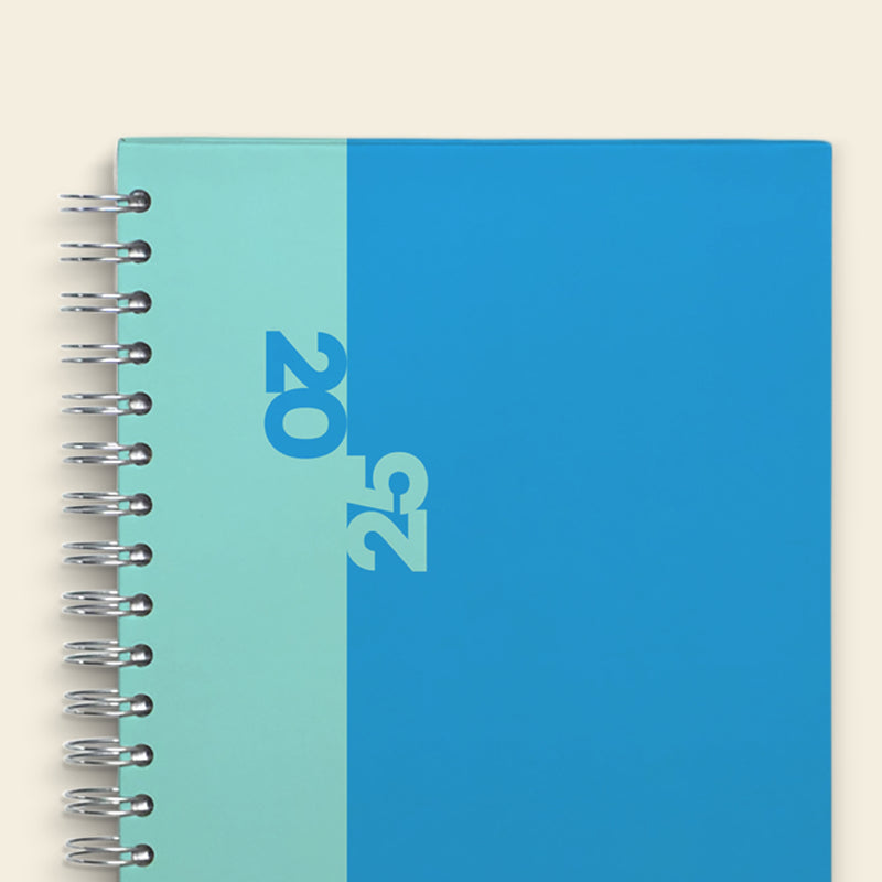 Agenda 2025 Azul Aqua Hard Cover