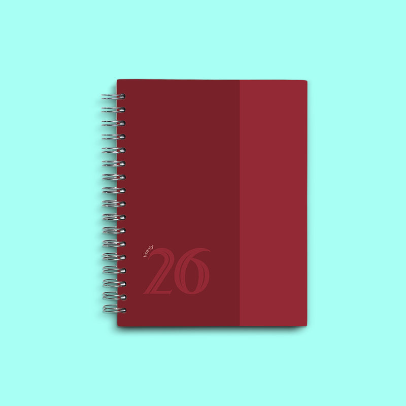 Agenda 2026 Granate Hard Cover