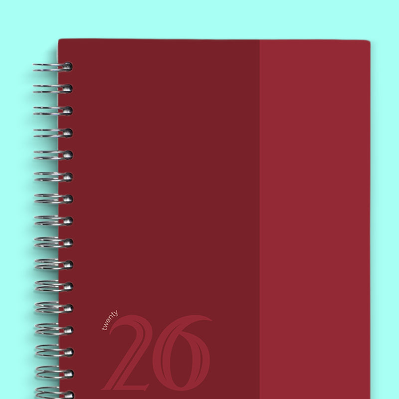 Agenda 2026 Granate Hard Cover
