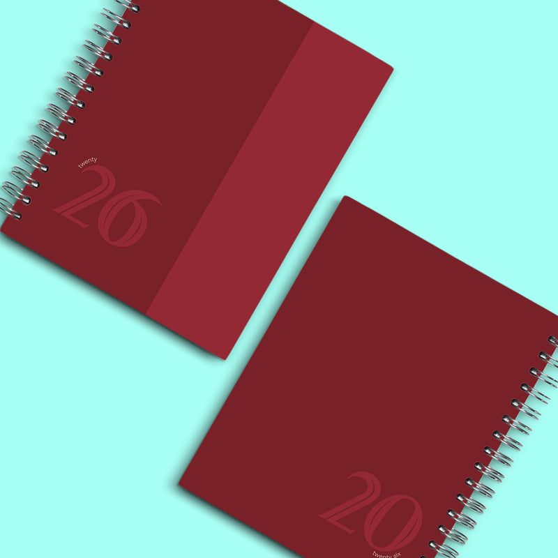 Agenda 2026 Granate Hard Cover