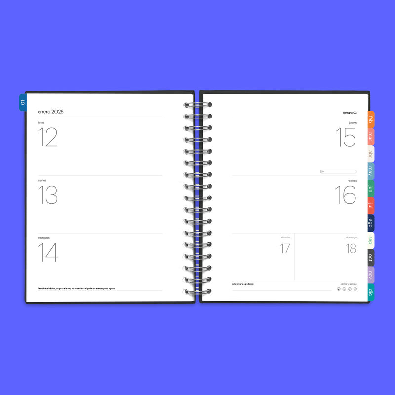 Agenda 2026 Onda Lila Hard Cover