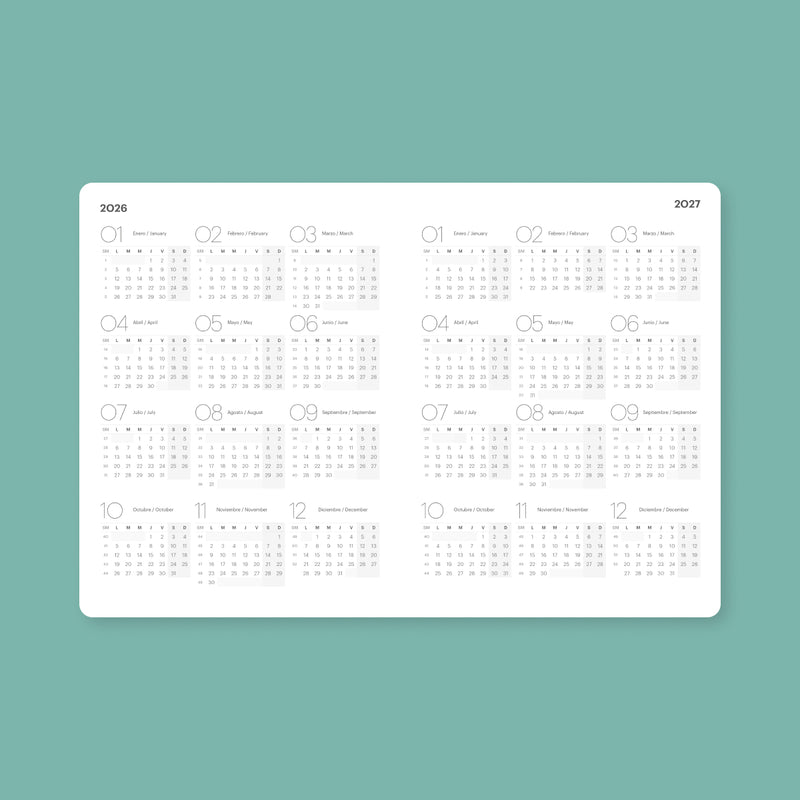 Agenda 2026 Cuarzo Personalizable