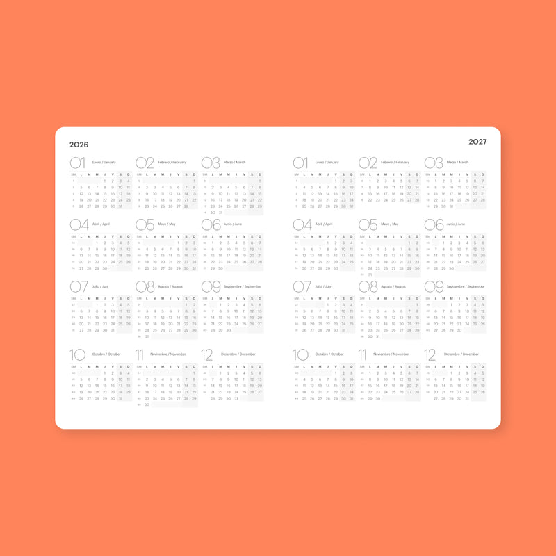 Agenda 2026 Cedro Personalizable
