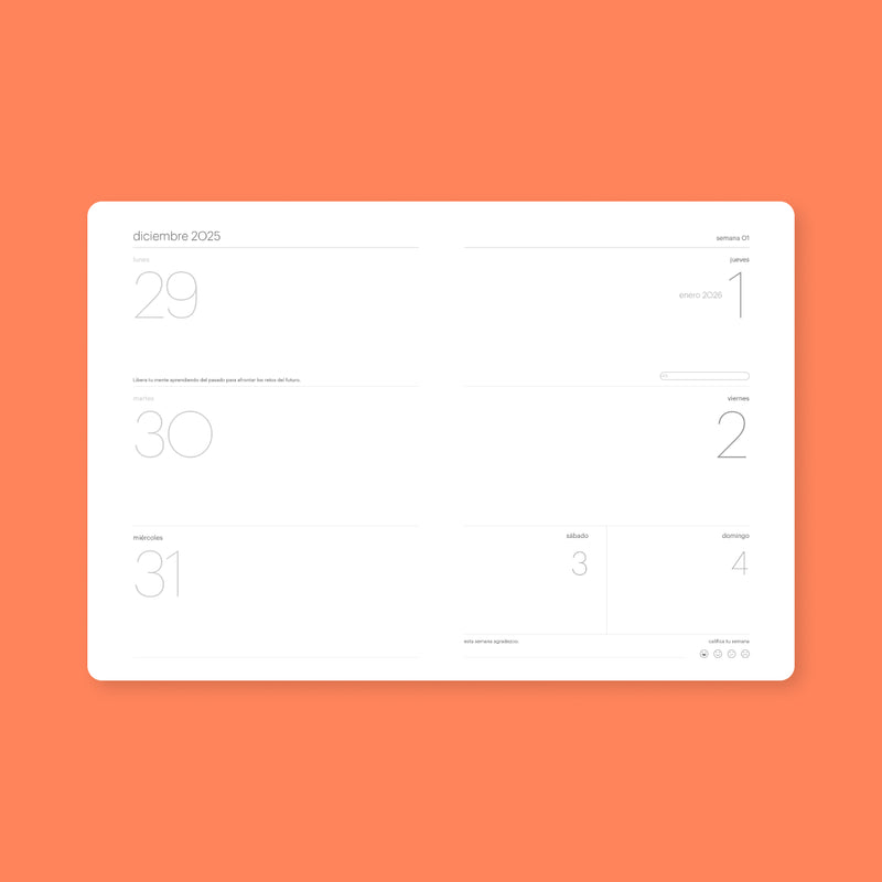 Agenda 2026 Cedro Personalizable