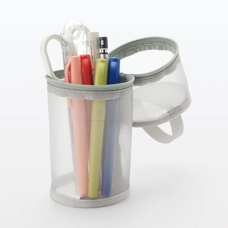 Muji - Nylon Mesh Vertical/Horizontal Pen Case