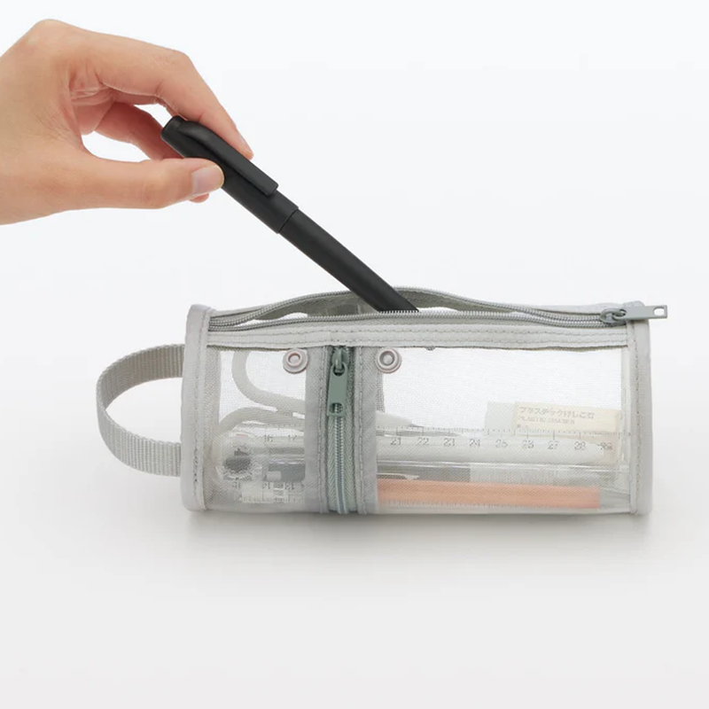 Muji - Nylon Mesh Vertical/Horizontal Pen Case