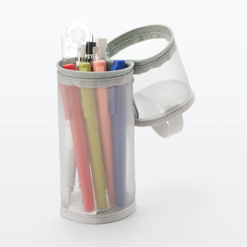 Muji - Nylon Mesh Vertical/Horizontal Pen Case