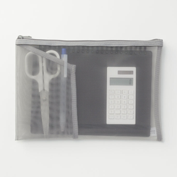 Muji - Nylon Mesh Pouch with Pocket