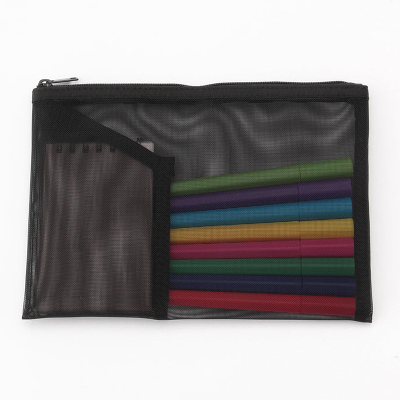 Muji - Nylon Mesh Pouch with Pocket