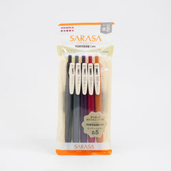 Zebra Sarasa Clip Gel Pen .5mm Vintage Color Set 02