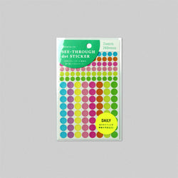 Hightide See Through Dot Stickers D - Neon