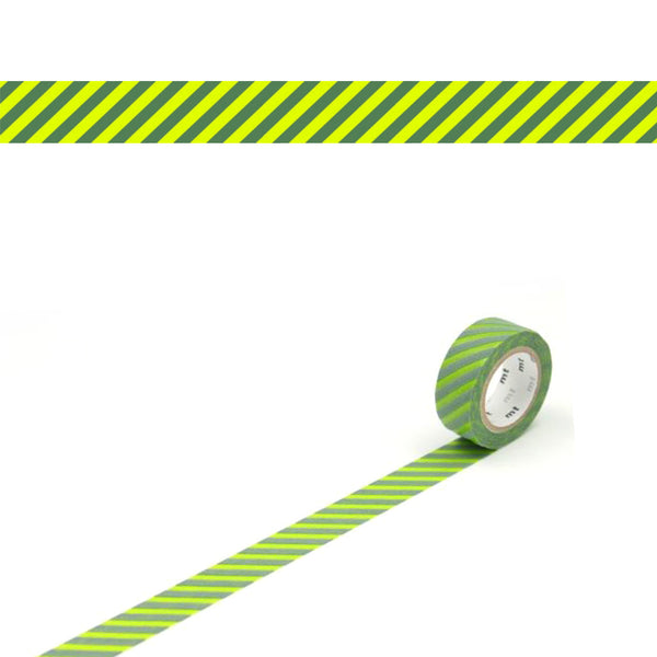 MT Washi Tape Stripe Light Green x
